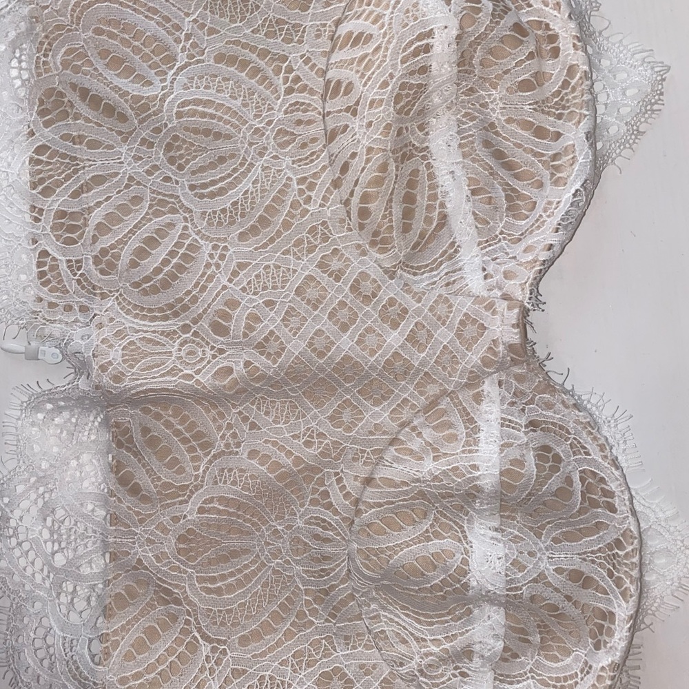Revolve Superdown lace strapless tube top